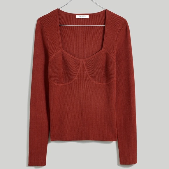 NWOT Madewell Wide Rib Sweater Top - Picture 5 of 14